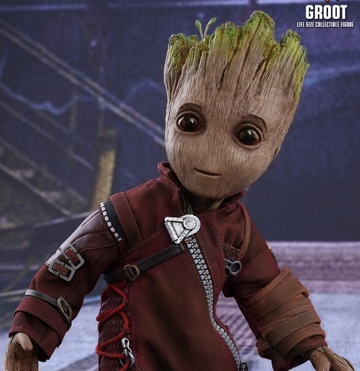 Figura de Baby Groot en Guardianes de la Galaxia Vol.2 de Hot Toys a escala real