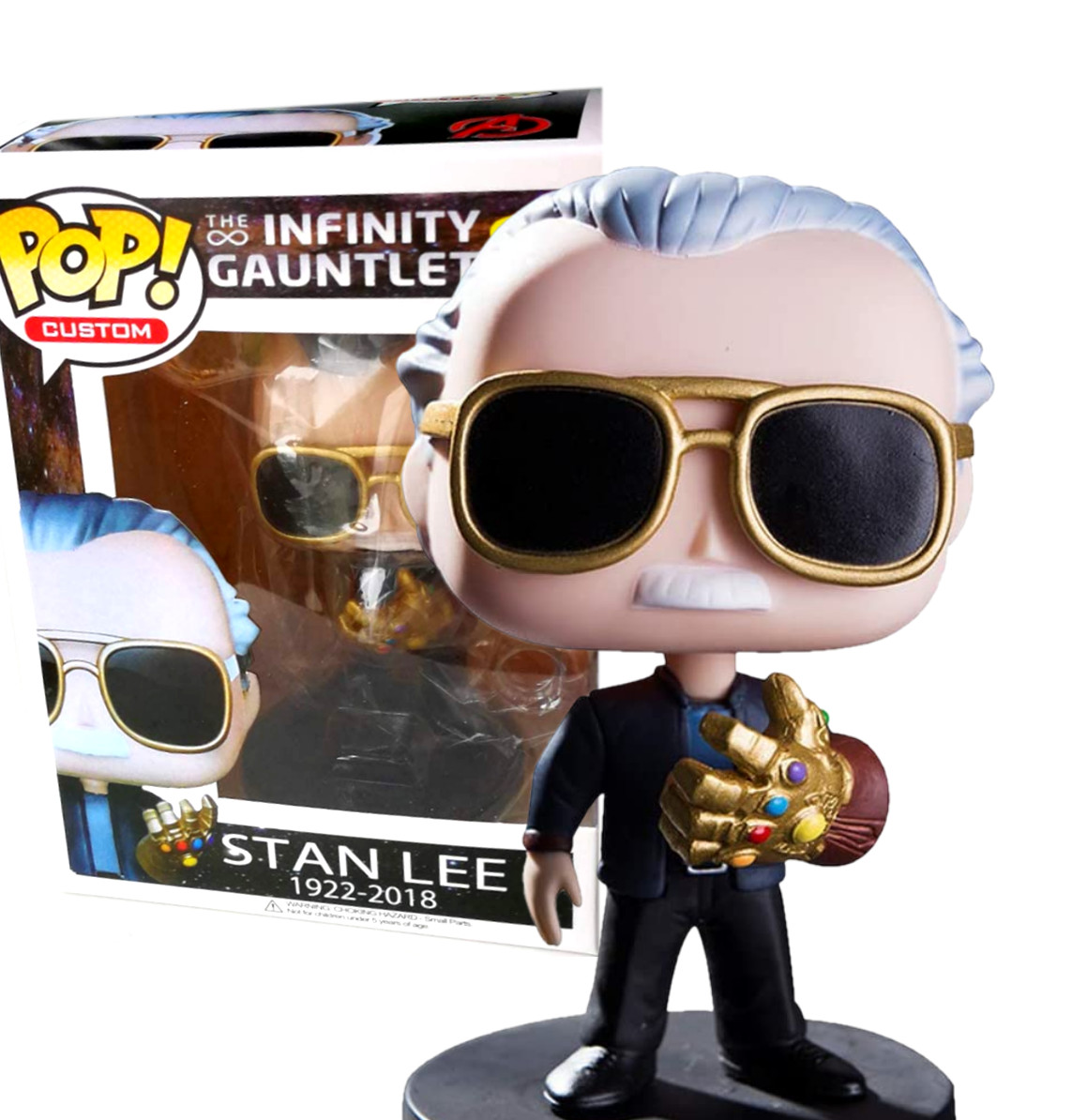 Muñeco de Stan Lee con El Guantelete del Infinito Funko PoP Custom