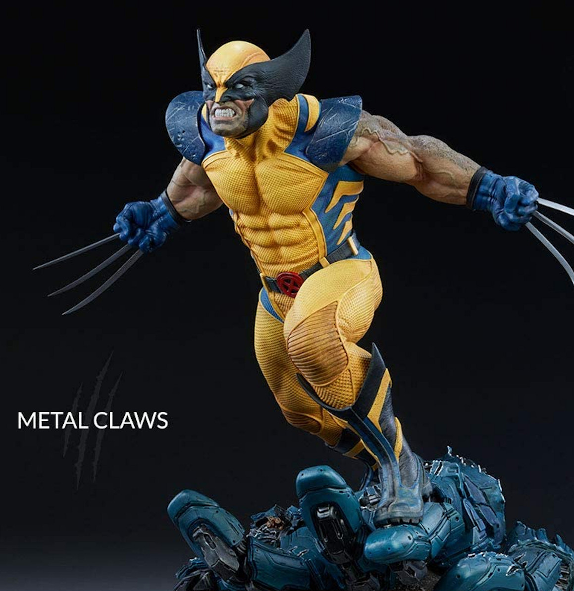 Estatua de Wolverine en Formato Premium con Garras de Metal | Sideshow de Marvel