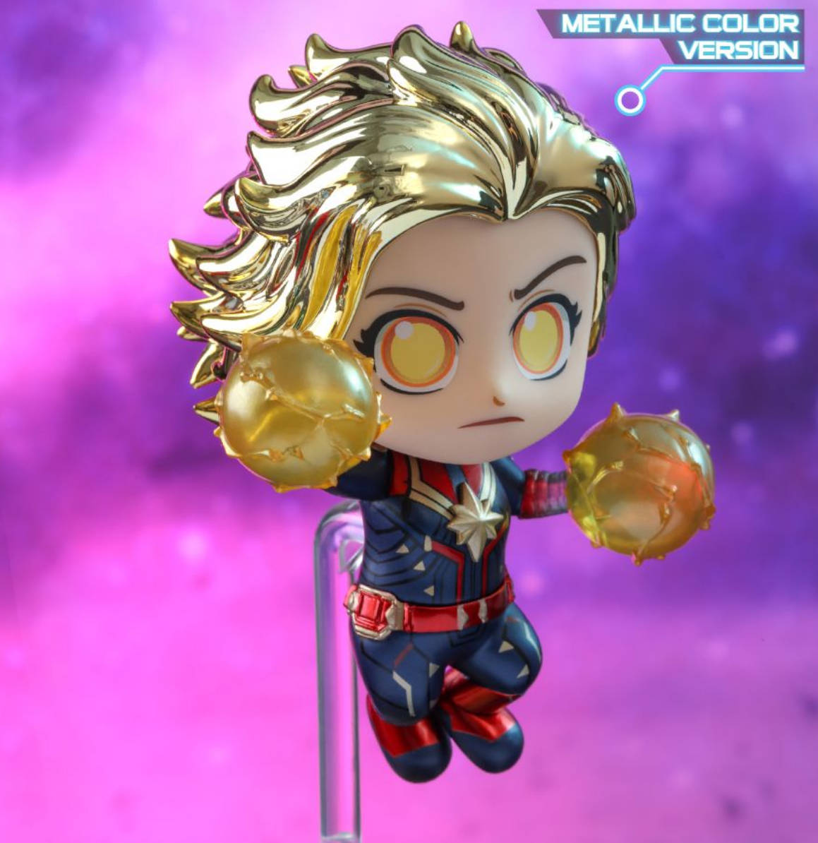 Figura de Captain Marvel Metallic Color Version | Avengers: EndGame | Cosbaby | COSB 591