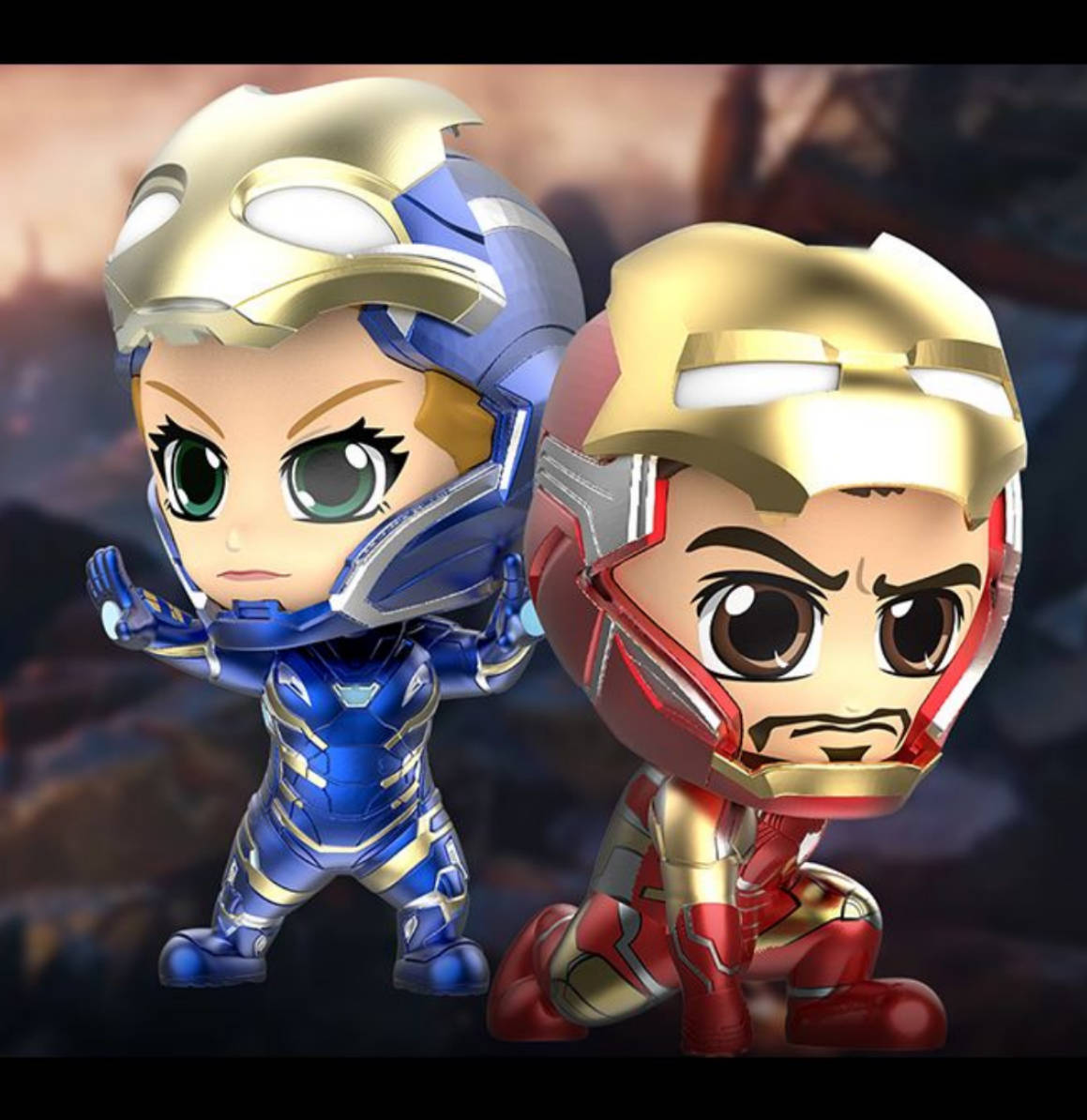 Figuras de Iron Man Mark LXXV & Rescue Unmasked Version | Avengers: EndGame | Cosbaby | COSB 667