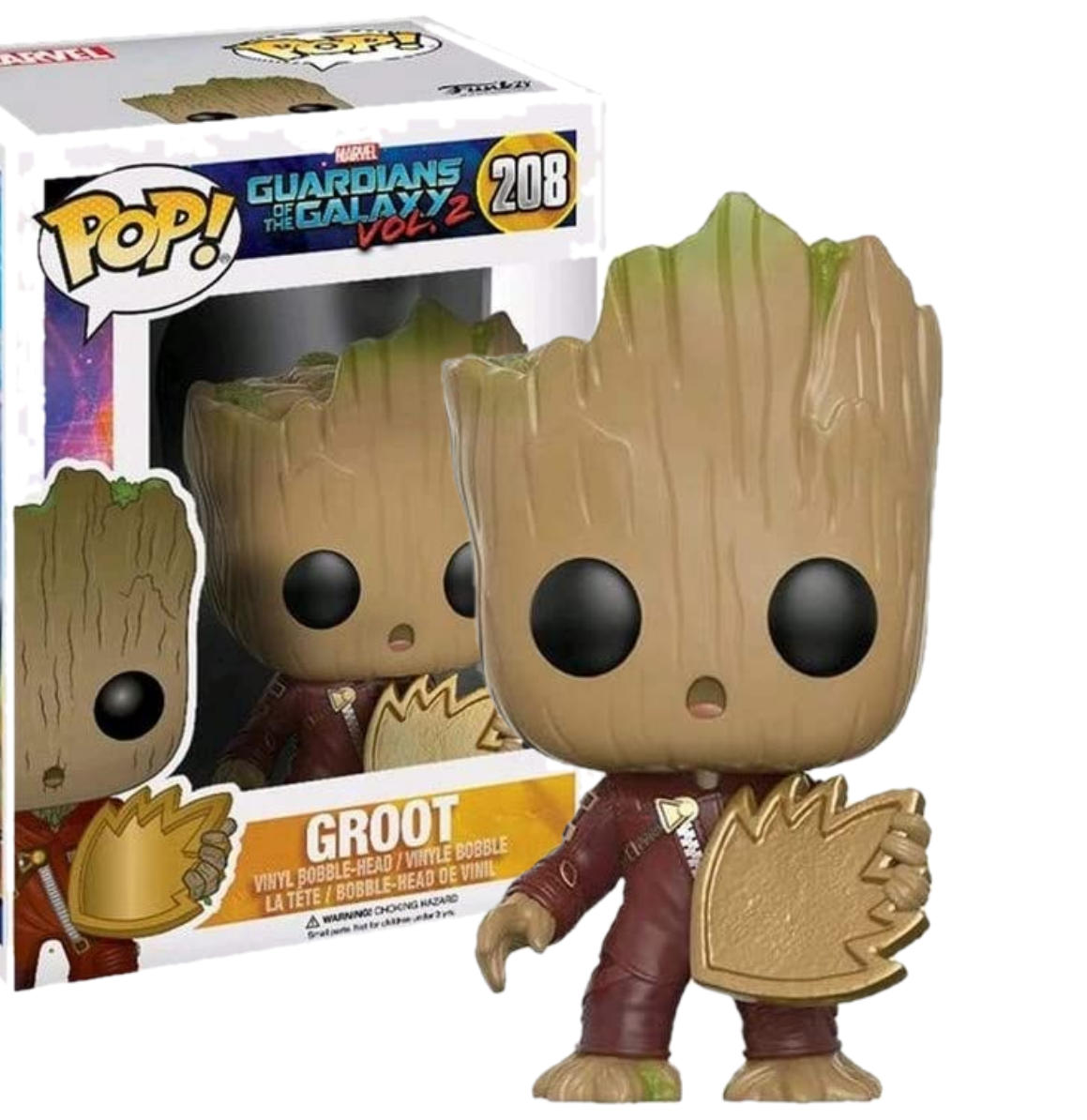 Funko POP Groot With Shield | Guardians of the Galaxy Vol. 2 | 208