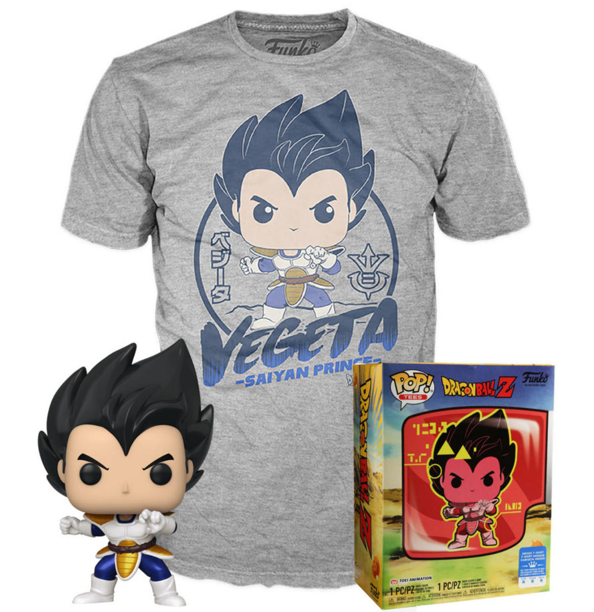 Figura de Vegeta Metallic - Exclusive T-Shirt Bundle DBZ Funko PoP 614