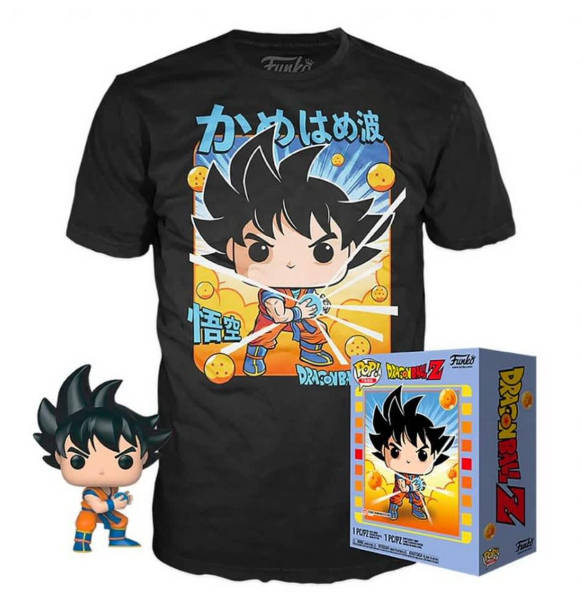 Figura de Goku (Kamehameha) T-shirt Bundle - Exclusive DBZ Funko PoP 642