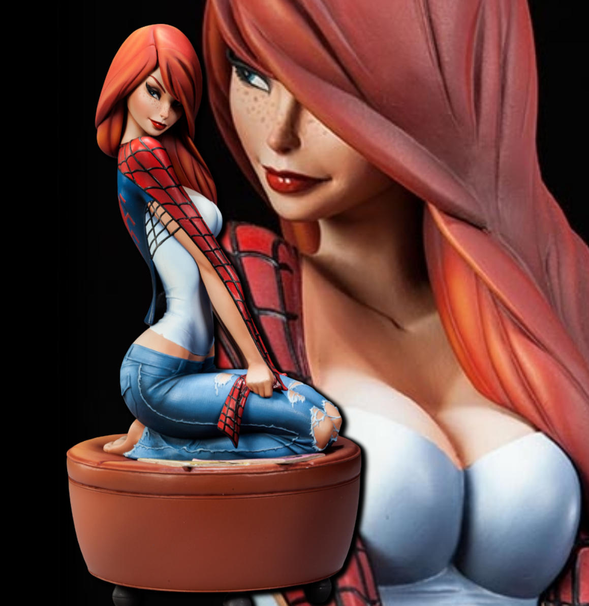 Estatua de Mary Jane Sideshow | J Scott Campbell Spider-Man Collection | Statue | Comiquette | Estatua SideShow Marvel