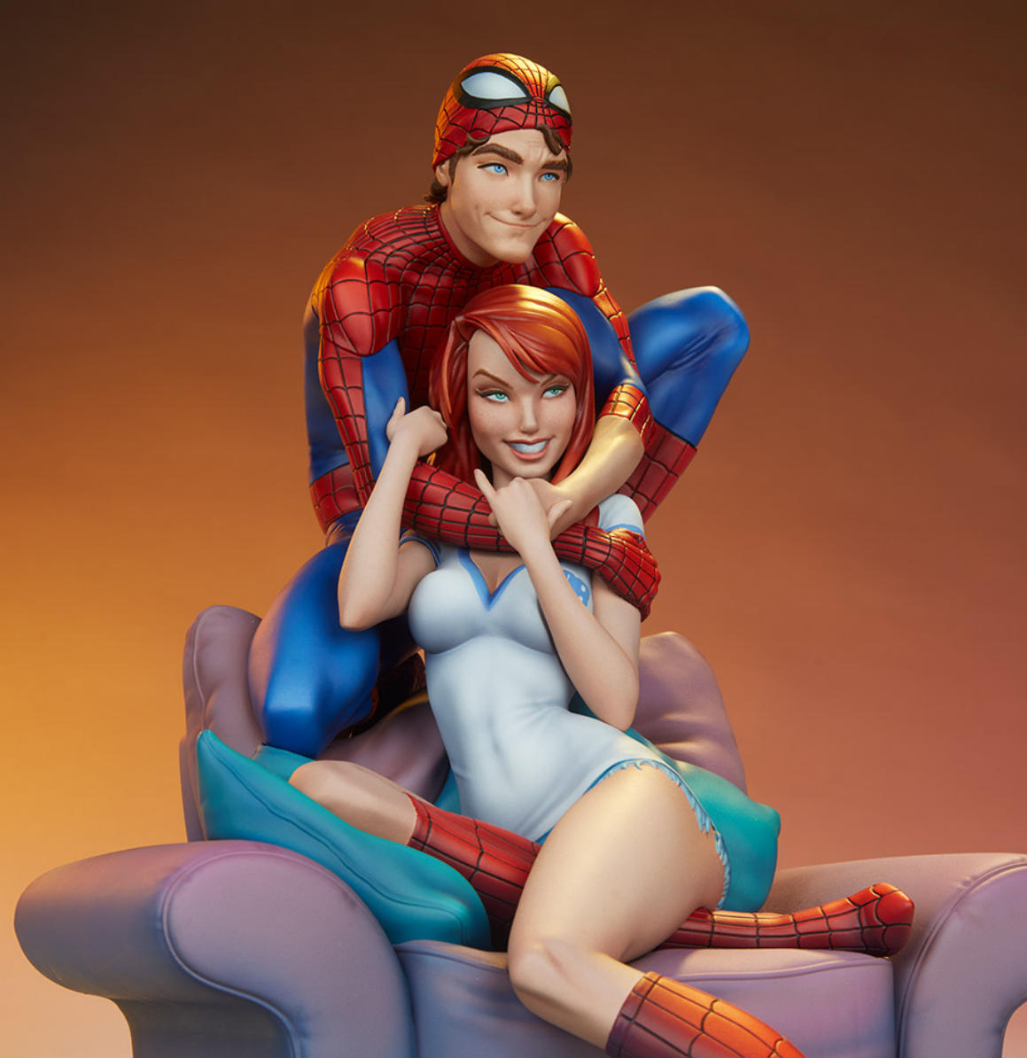 Maqueta de Spider-Man and Mary Jane Sideshow | Maquette