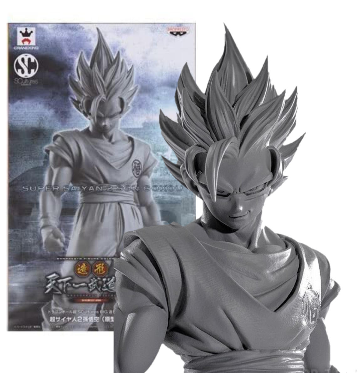 Estatua de Son Goku SSJ2 Grey | Tenkaichi Budokai 6 | Colosseum SCultures BIG