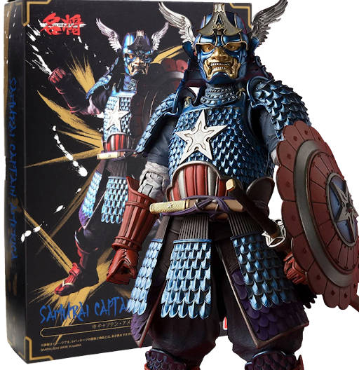 Muñeco de Samurai Captain America | Bandai Meisho | Manga Realization | S.H Figuarts Tamashi Nations