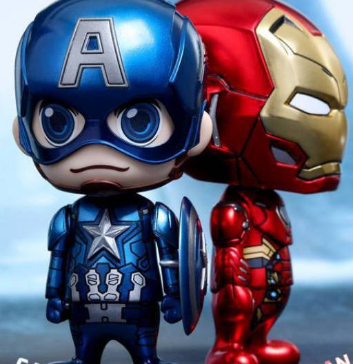 Figura Cosbaby (s) de Captain America & Iron Man Mark XLVI - Metallic Color - Set of 2 | Captain America: Civil War | COSB 260