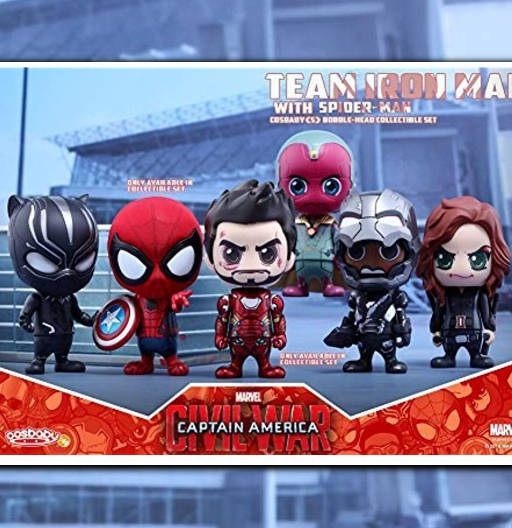 Figura Cosbaby (s) de Team Iron Man With Spider-Man - Set of 6 | Captain America: Civil War | COSB 272