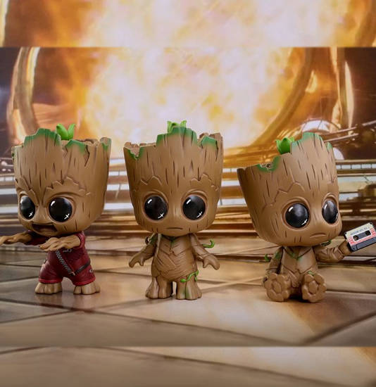 Figura Cosbaby (s) de Groot - Set of 3 | Guardians of the Galaxy Vol.2 | COSB 360