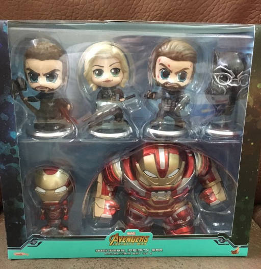 Figura Cosbaby (s) de Thor, Black Widow, Captain America, Black Panther, Iron Man Mark L & Hulkbuster - Set of 6 | Avengers: Infinity War | COSB 471