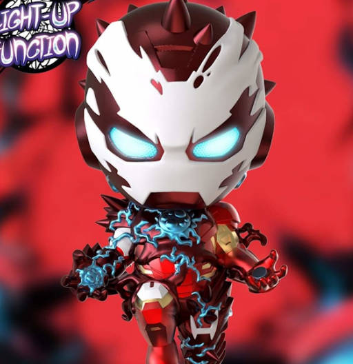 Figura Cosbaby (s) de Venomized Iron Man - Light Up Function | Spider-Man: Maximum Venom | COSB 763