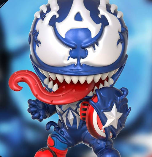 Figura Cosbaby (s) de Venomized Captain America | Spider-Man: Maximum Venom | COSB 765