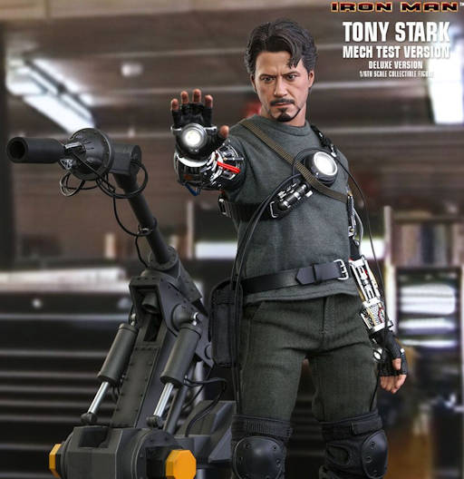 Figura Hot Toys Tony Stark Mech Test Version - Deluxe Version | Iron Man 1 | MMS 581