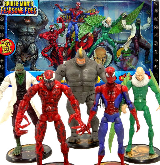 Spider-Man, Vulture, Lizard, Carnage & Rhino | Spider-Man VS The Fearsome Foes Box Gift Set | Toy Biz 2005 | Marvel Legends