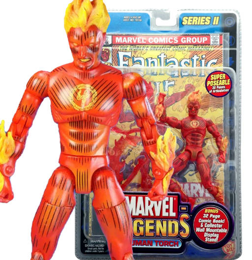 Human Torch - Logo Variant | Series 2 | Toy Biz 2002 | Marvel Legends