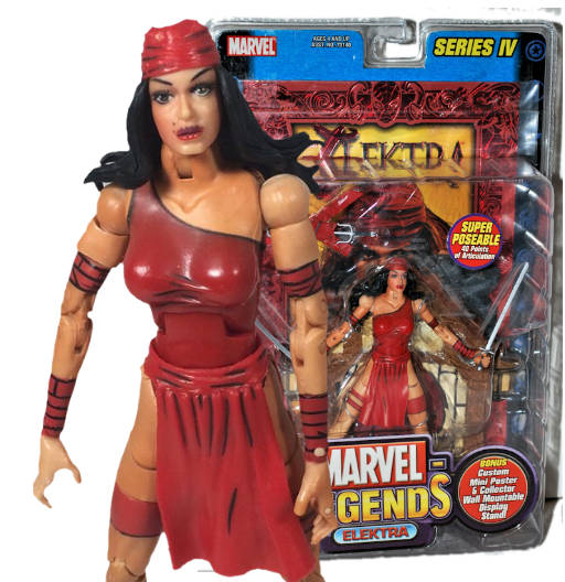 Elektra - Red Poster | Series 4 | Toy Biz 2003 | Marvel Legends