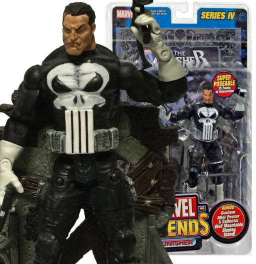Punisher - White Belt Variant - Silver Poster | Series 4 | Toy Biz 2003 | Marvel Legends