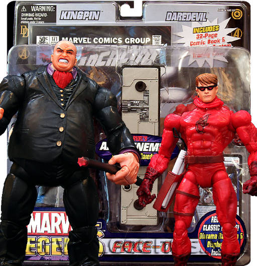 Kingpin VS Daredevil - Unmasked Variant | Face-Off Series 1 | Arch-Enemies | Toy Biz 2006 | Marvel Legends