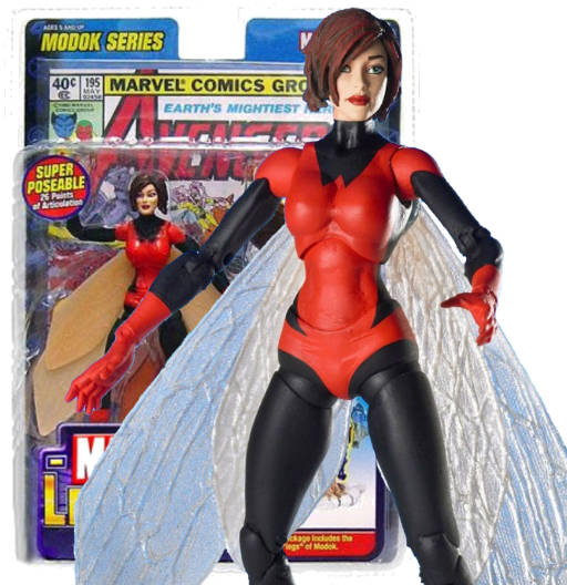 Wasp (Red Variant) | Series 15 BAF Modok | Toy Biz 2006 | Marvel Legends
