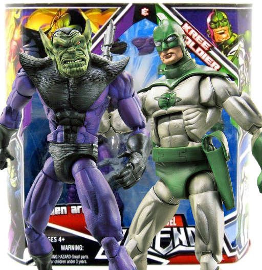 Skrull Soldier & Kree Soldier | 2 Pack | Alien Armies | Hasbro 2009 | Marvel Legends