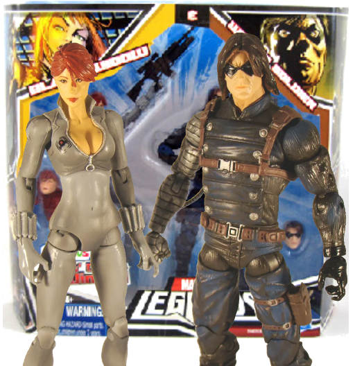 Black Widow & Winter Soldier (Variant) | 2 Pack | Exclusive Toys-R-Us | Fans Choice Winner | Hasbro 2010 | Marvel Legends
