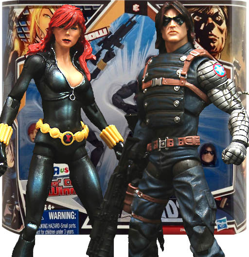 Black Widow & Winter Soldier | 2 Pack | Exclusive Toys-R-Us | Fans Choice Winner | Hasbro 2010 | Marvel Legends