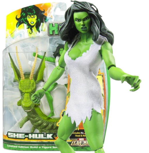 She-Hulk | BAF Fin Fang Foom | Hulk | Hasbro 2008 | Marvel Legends
