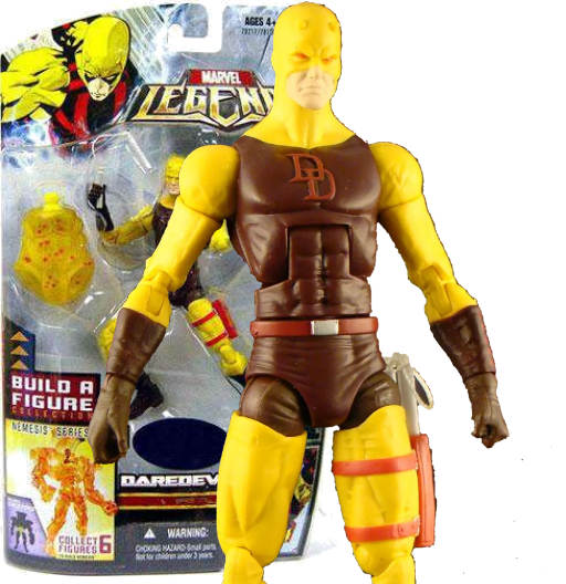 Daredevil (Yellow & Brawn Variant) | BAF Nemesis | Exclusive Wal-Mart | Hasbro 2009 | Marvel Legends