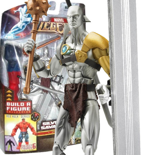Silver Savage (Silver Surfer) | BAF Red Hulk | Exclusive Target | Hasbro 2008 | Marvel Legends