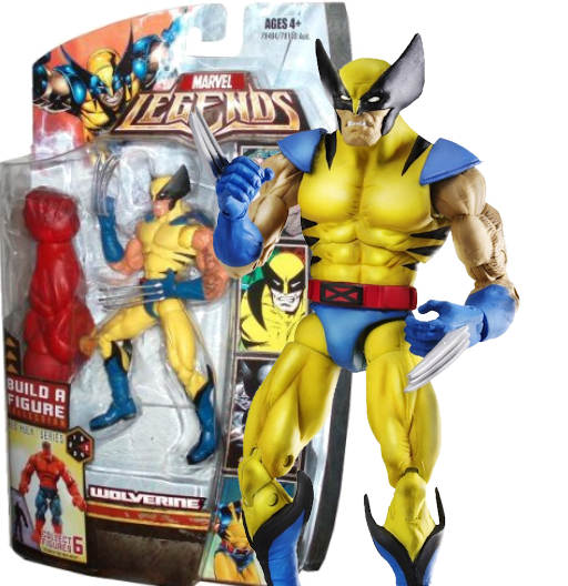 Wolverine (Yellow Costume Variant) | BAF Red Hulk | Exclusive Target | Hasbro 2008 | Marvel Legends