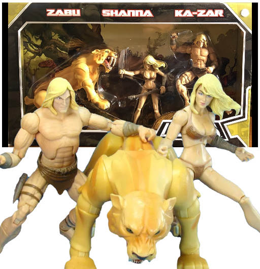 Zabu, Shanna & Ka-zar | Exclusive SDCC 2008 | The Savage Land 3 Pack | Hasbro 2008 | Marvel Legends