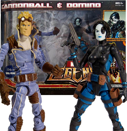 Cannonball & Domino | 2 Pack | Exclusive Wal-Mart | Hasbro 2007 | Marvel Legends