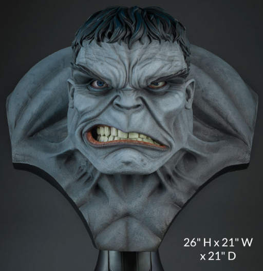 Busto de Grey Hulk | Life Size Bust | 66 cm | Sideshows Collectibles | Marvel