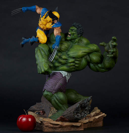 Maqueta de Hulk & Wolverine Sideshow | Maquette | 58 cm | Marvel