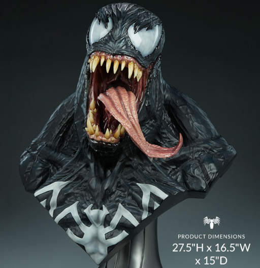 Busto de Venom | Life Size Bust | 70 cm | Sideshows Collectibles | Marvel