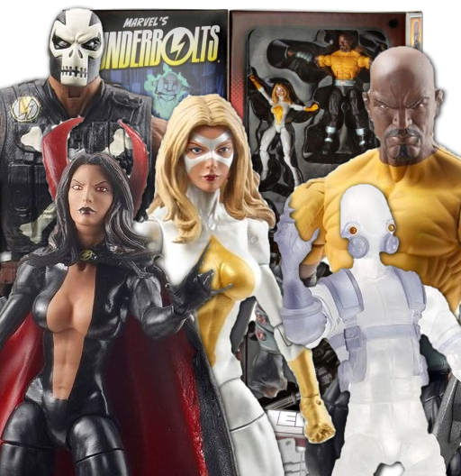 Luke Cage, Moonstone, Ghost, Satana & Crossbones | Exclusive SDCC 2013 | Thunderbolts 5 Pack | Hasbro 2013 | Marvel Legends