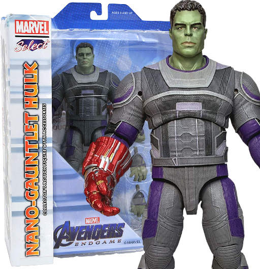 Nano-Gauntlet Hulk | Marvel Select | Figura de Acción Articulada | (UCM) Avengers Endgame | Diamond Select Toys