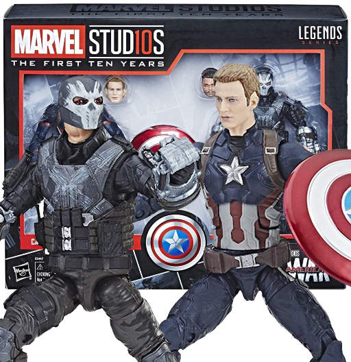 Captain America and Crossbones | Marvel Studios the First Ten Years | 2 Pack | (UCM) Captain America: Civil War | Hasbro 2018 | Marvel Legends