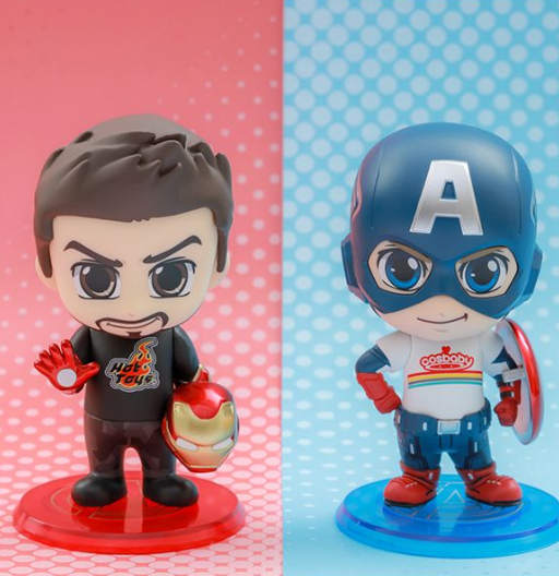 Steve Rogers & Tony Stark Hot Toys Exclusive | Set of 2 | Avengers: Endgame | COSB 848 | Figura Cosbaby (s)