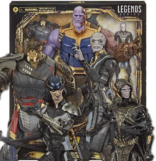 The Children of Thanos (Thanos, Cull Obsidian, Proxima Midnight, Ebony Maw & Corvus Glaive) | Exclusive Amazon | 5 Pack | (UCM) Avengers: Infinity War | Hasbro 2020 | Marvel Legends