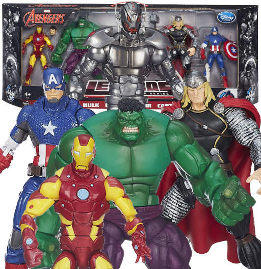 Iron Man, Hulk, Ultron, Thor & Captain America | Exclusive Disney Store | 5 Pack | Avengers | Hasbro 2015 | Marvel Legends