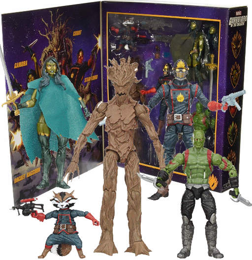 Rocket, Groot, Star-Lord, Drax & Gamora | Exclusive Entertainment Earth | 5 Pack | Guardians of the Galaxy | Hasbro 2015 | Marvel Legends