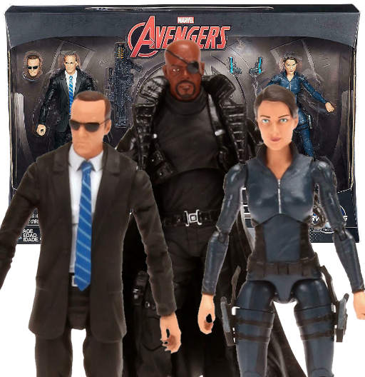 Agent Coulson, Nick Fury & Maria Hill | Exclusive Toys-R-Us | 3 Pack | Avengers | Hasbro 2015 | Marvel Legends