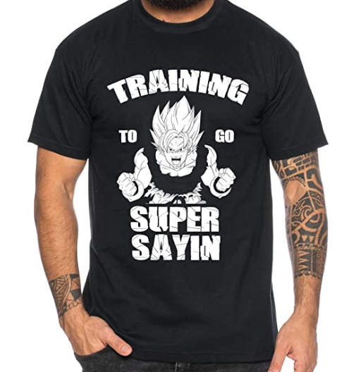 Training to go Super Saiyan | Hombre | Manga Corta | Varias Tallas | WhyKiki | Camisetas de Dragon Ball