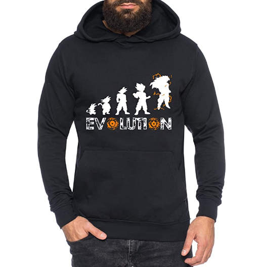 Super Son Goku Evolution | Unisex | con Capucha | Varias Tallas | WhyKiki | Sudaderas de Dragon Ball