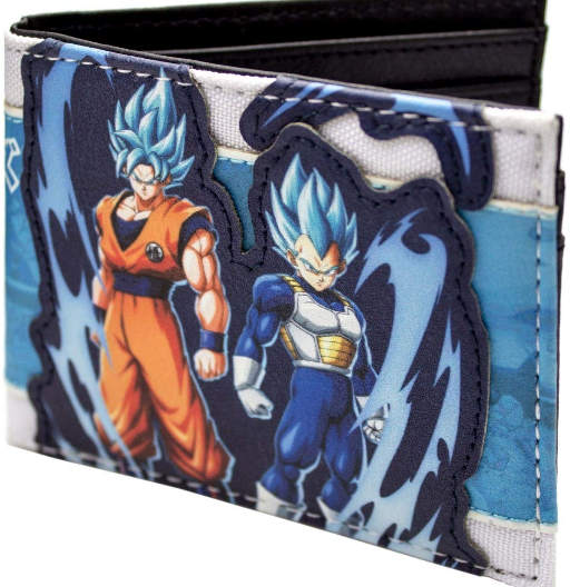 Goku y Vegeta Blue | Cuero PU | Dragon Ball Super | Carteras de Dragon Ball