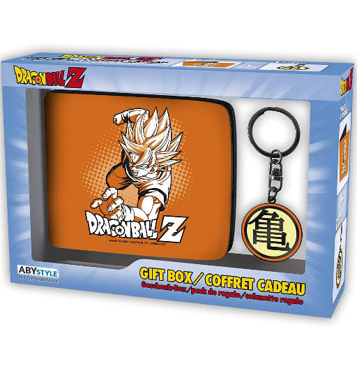 Goku SSJ + Llavero Tortuga | Cuero PU | Dragon Ball Z | Carteras de Dragon Ball