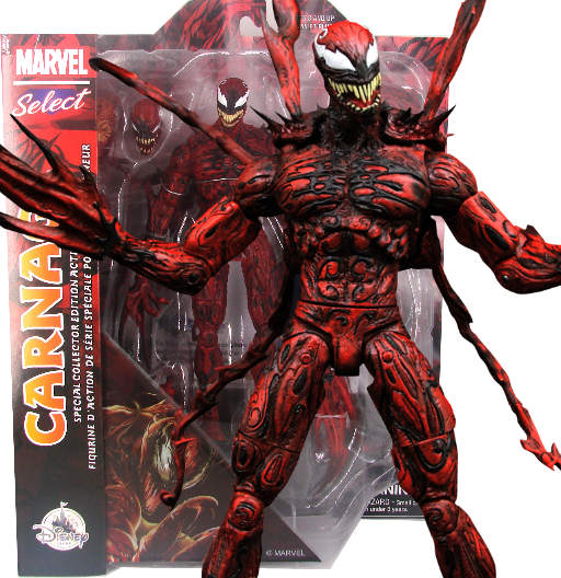 Carnage | Marvel Select | Exclusive Disney Store | Figura de Acción Articulada | Diamond Select Toys
